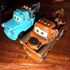 Disney Pixar CARS Original And Blue Mater 1:55 Die Cast Truck Set